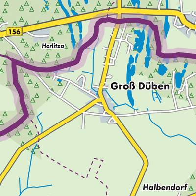 Übersichtsplan Groß Düben - Dźěwin