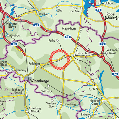 Landkarte Groß Pankow (Prignitz)