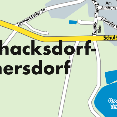Stadtplan Groß Schacksdorf-Simmersdorf