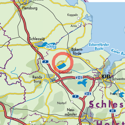 Landkarte Groß Wittensee