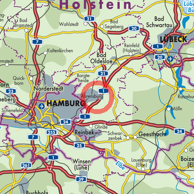 Landkarte Großhansdorf