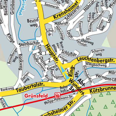 Stadtplan Grünsfeld