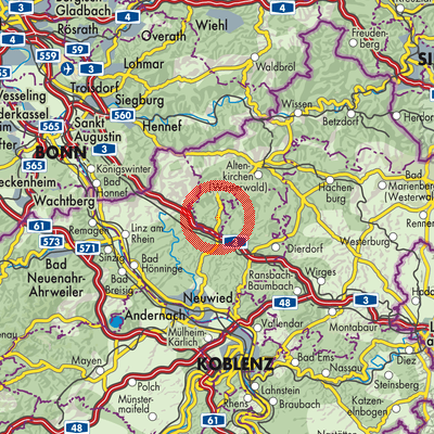 Landkarte Güllesheim