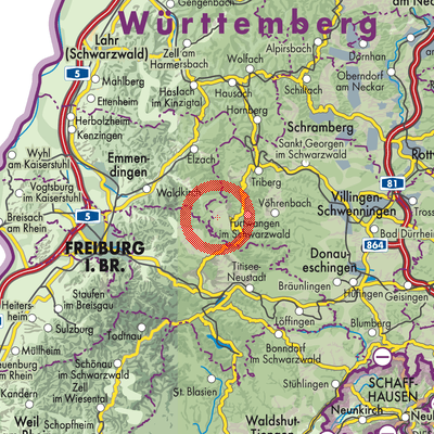 Landkarte Gütenbach