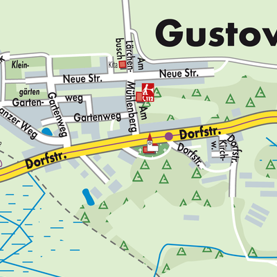 Stadtplan Gustow