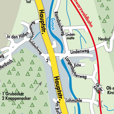 Stadtplan Gutach (Schwarzwaldbahn)