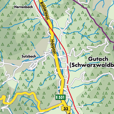 Übersichtsplan Gutach (Schwarzwaldbahn)