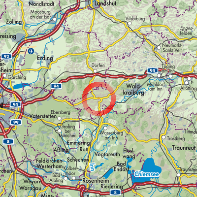 Landkarte Haag in Oberbayern