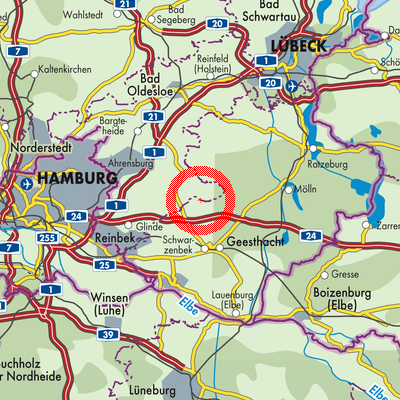 Landkarte Hamfelde