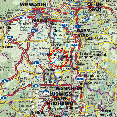 Landkarte Hamm am Rhein
