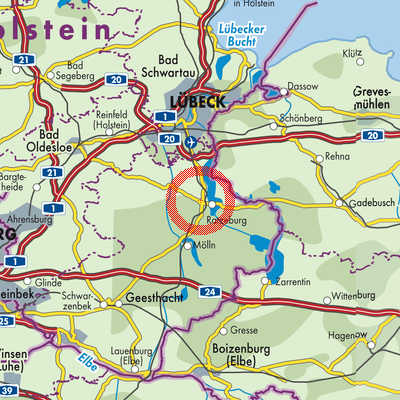 Landkarte Harmsdorf