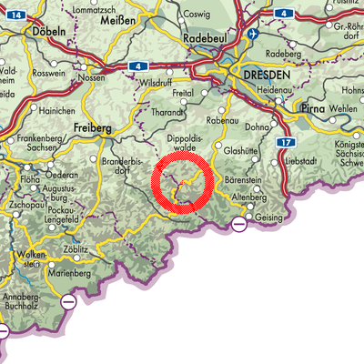 Landkarte Hartmannsdorf-Reichenau