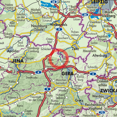 Landkarte Hartmannsdorf