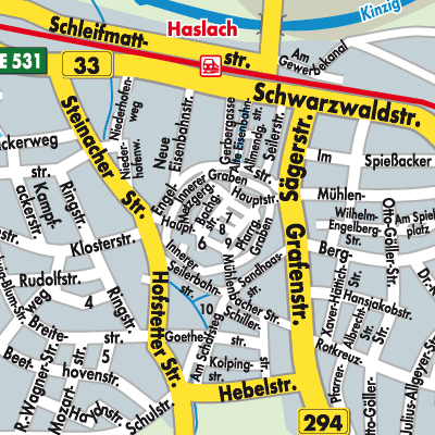 Stadtplan Haslach im Kinzigtal