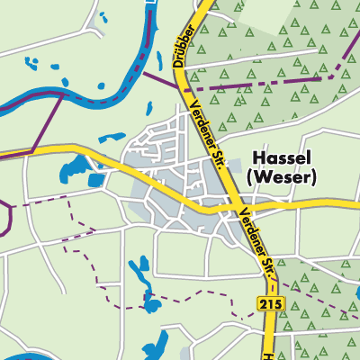 Übersichtsplan Hassel (Weser)