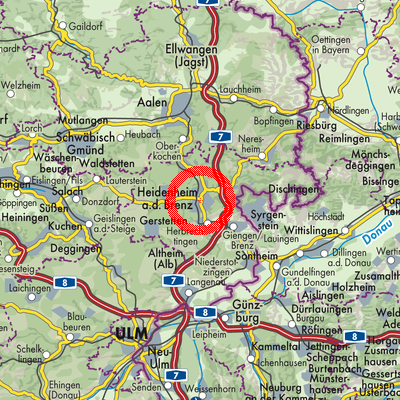 Landkarte Heidenheim an der Brenz