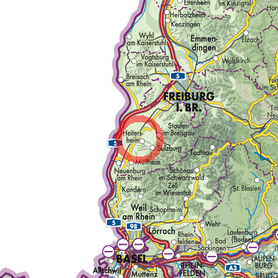 Landkarte Heitersheim