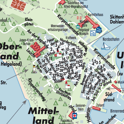 Stadtplan Helgoland