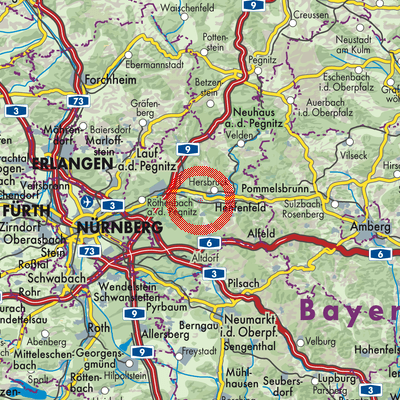 Landkarte Henfenfeld