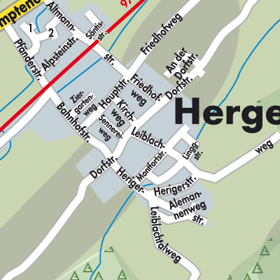Stadtplan Hergensweiler