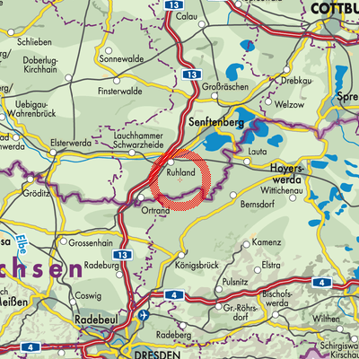 Landkarte Hermsdorf