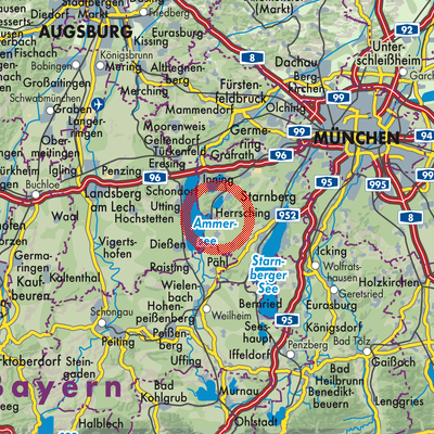 Landkarte Herrsching am Ammersee