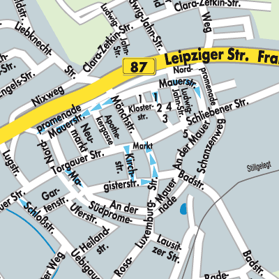 Stadtplan Herzberg (Elster)