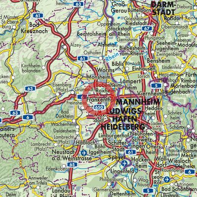 Landkarte Heßheim