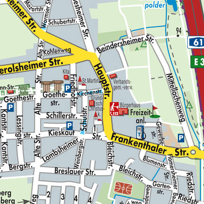 Stadtplan Heßheim