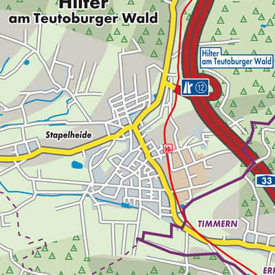 Übersichtsplan Hilter am Teutoburger Wald