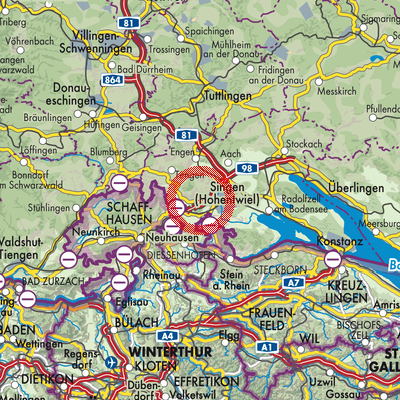 Landkarte Hilzingen