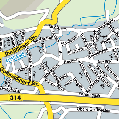 Stadtplan Hilzingen