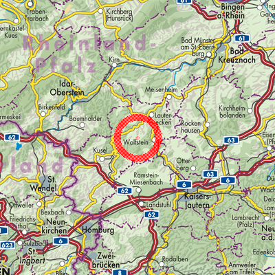 Landkarte Hinzweiler