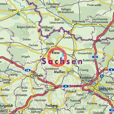 Landkarte Hirschstein