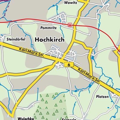 Übersichtsplan Hochkirch - Bukecy