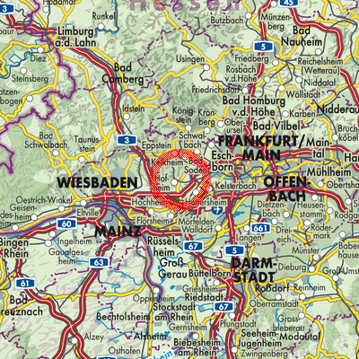 Landkarte Hofheim am Taunus