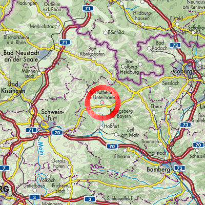 Landkarte Hofheim in Unterfranken
