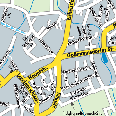 Stadtplan Hofheim in Unterfranken