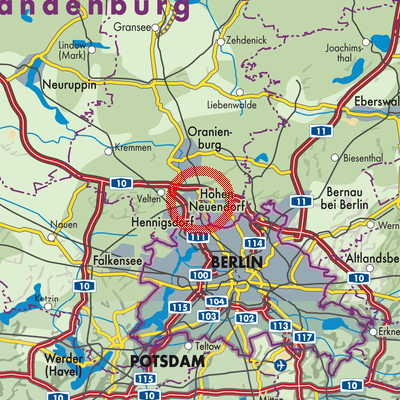 Landkarte Hohen Neuendorf