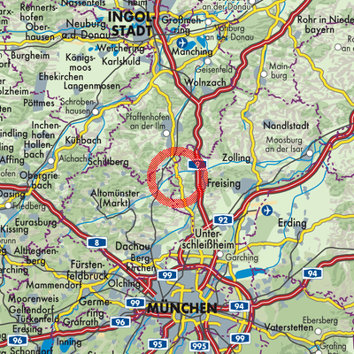 Landkarte Hohenkammer