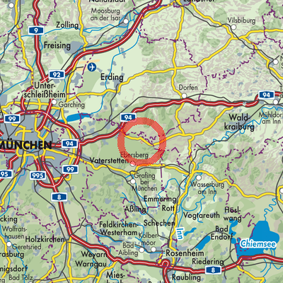 Landkarte Hohenlinden