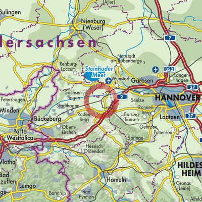 Landkarte Hohnhorst