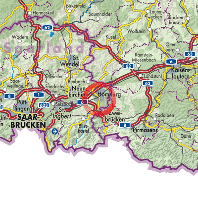 Landkarte Homburg