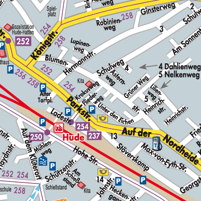 Stadtplan Hude (Oldenburg)