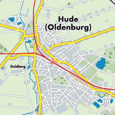 Übersichtsplan Hude (Oldenburg)