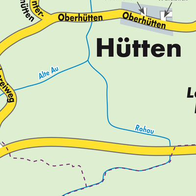 Stadtplan Hütten