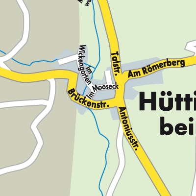 Stadtplan Hüttingen bei Lahr