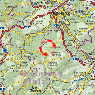 Landkarte Bell (Hunsrück)