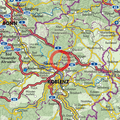 Landkarte Isenburg