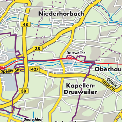 Übersichtsplan Kapellen-Drusweiler